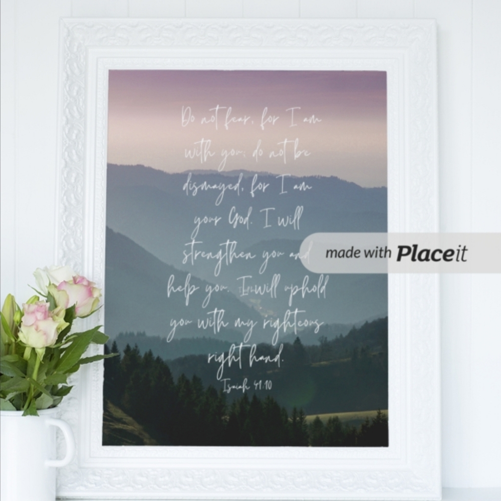 Isaiah 41:10 Wall art Bible verse